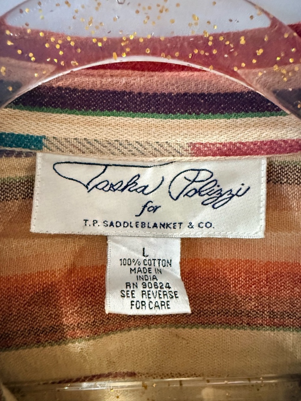 Vintage Southwestern Stripe Button-Front Shirt Jacket - Multicolor - Picture 6 of 8